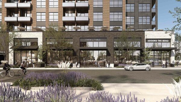 Rendering of Vineyard Station inside Utah City.