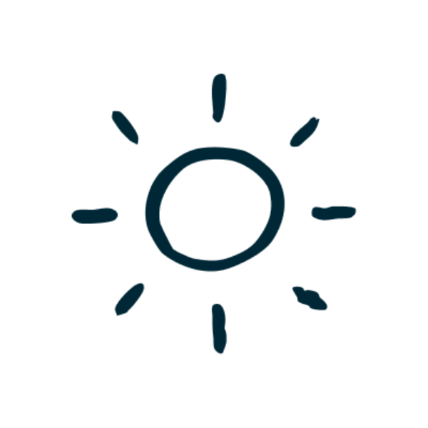 Sun icon.