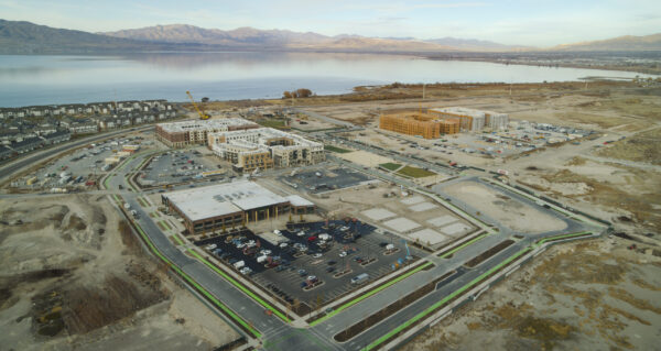 West View of Phase 1 in Utah City showing Utah Lake