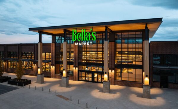 Evening photo of Bella's Market