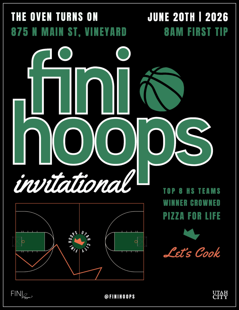 Flier promoting Fini Hoops Invitational event
